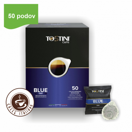 tostini caffe DEK ESE pody mleta kava 50ks zmes arabica robusta logo caffeitaliano