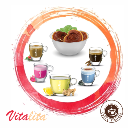 foodness vitalita dolce gusto box jacmen caj zazvor citron reishi zelena kava unicorn latte mermaid latte logo caffeitaliano
