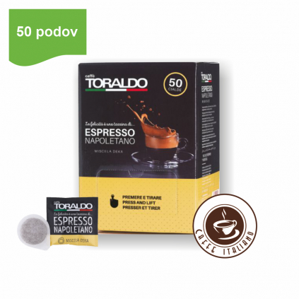 Toraldo caffe bezkofeinova ESE pody 50ks caffeitaliano1