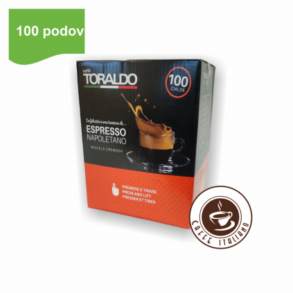 Toraldo caffe Miscela cremosa ESE pody 100ks caffeitaliano logo
