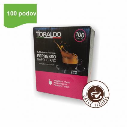 Toraldo caffe Miscela classic ESE pody 100ks caffeitaliano logo