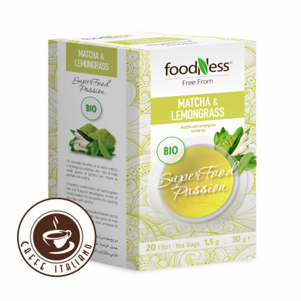 Foodness caj bylinkovy matcha citronova trava bio 20ks 1,5g caffeitaliano logo