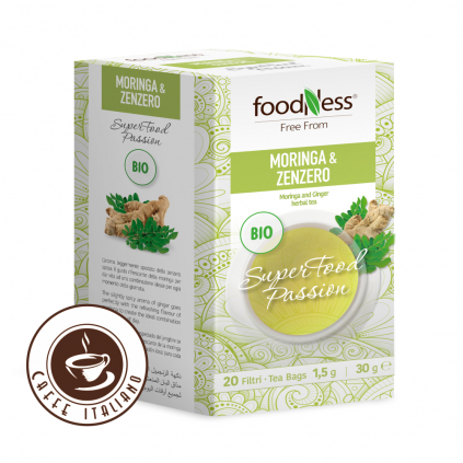 Foodness caj bylinkovy moringa zazvor bio 20ks 1,5g caffeitaliano logo