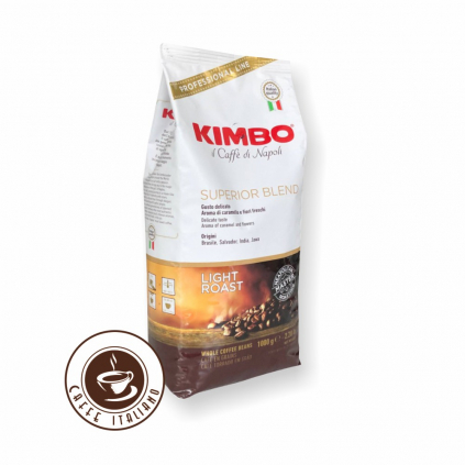 kimbo superior 1kg zrnkova kava 70arabica 30robusta new logo caffeitaliano