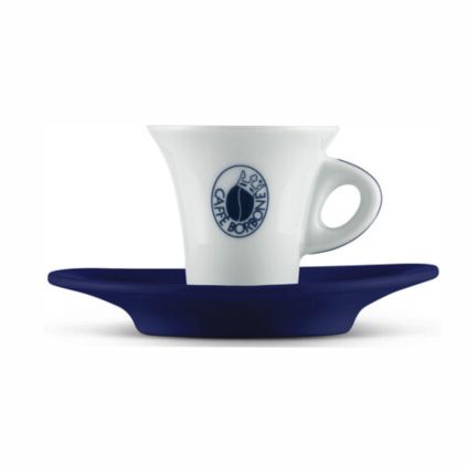 Caffe Borbone šálka Cappuccino + modrá podšálka