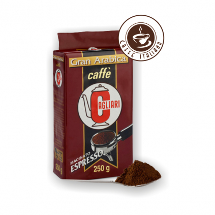 mleta kava cagliari caffe gran arabica espresso 250g logo caffeitaliano