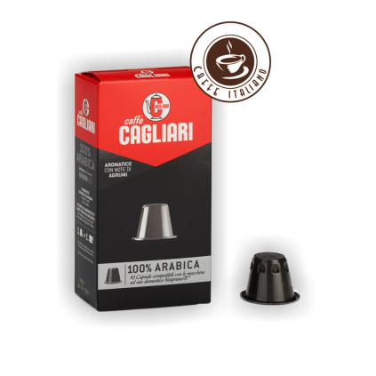 cagliari caffe nespresso kapsule 10 ks 100% Arabica logo caffeitaliano