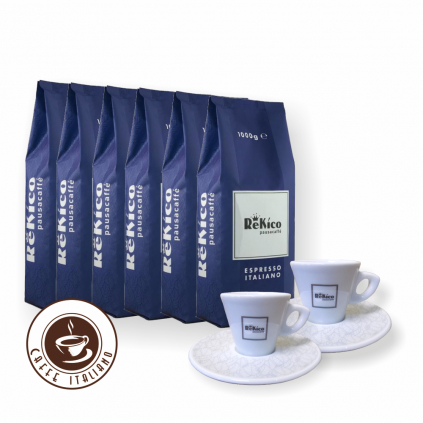 Rekico Antigua Blend 6kg zrnková káva + 2 espresso šálky grátis