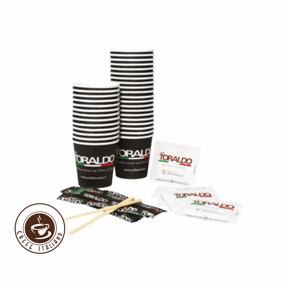 Set Toraldo- espresso pohár, miešadlo,cukor