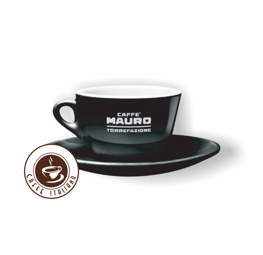 Mauro Grande cappuccino šálka čierna 170ml
