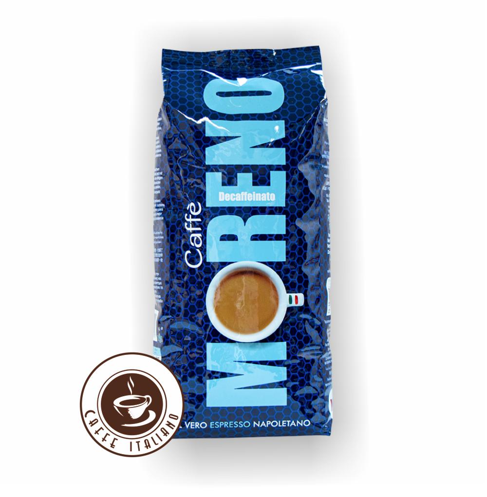 Caffe Moreno Bezkofeínová káva 1kg  Minimálne doba trvanlivosti 31/08/2025 80% Arabica + 20% Robusta