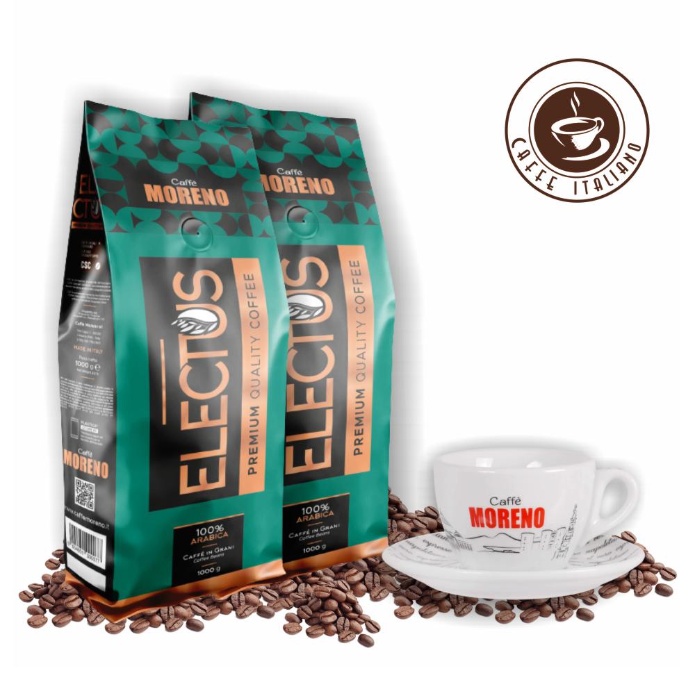 Caffe Moreno Electus 2kg + espresso šálka  100% Arabica