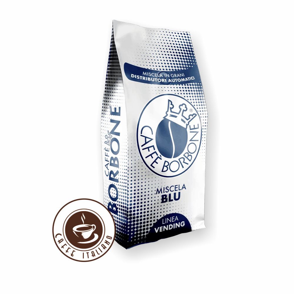 Caffe Borbone Miscela BLU zrnková káva 500 g  30% Arabica + 70% Robusta