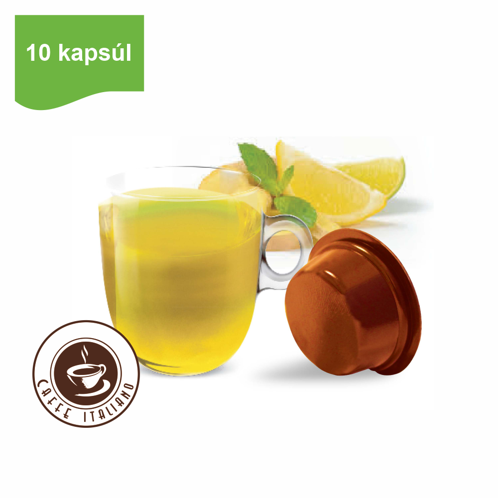 Kapsule Lavazza A Modo Mio Bonini Bylinkový čaj so zázvorom a citrónom 10ks  ovocný čaj