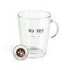 Tostini sklenená šálka Latte – logo značky