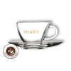 Emidea salka sklo na napoj kava logo caffeitaliano