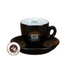 Saicaf šálka espresso 50ml čierna – logo značky