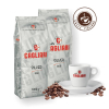 cagliari caffe silver bar 2kg zrnkova kava 75arabica 25robusta espresso salka a podsalka porcelan logo caffeitaliano