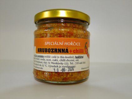 Hořčice hrubozrnná s chilli