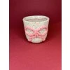 Dekorativní cupík s růžovou mašlí I.
