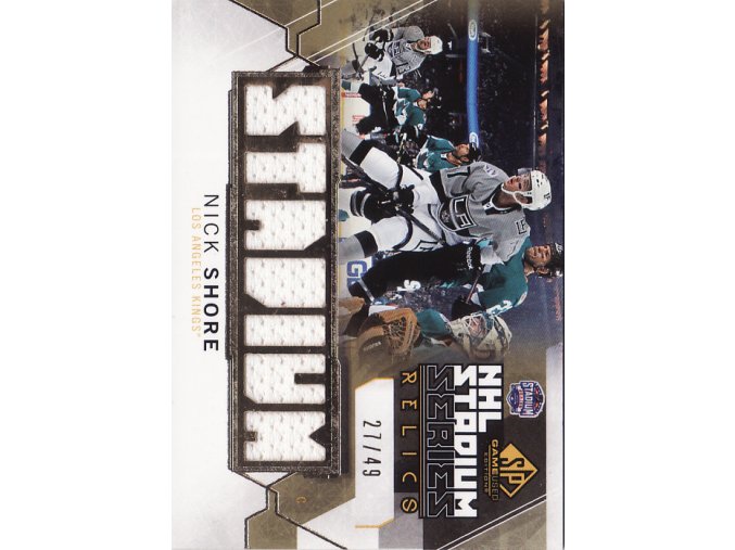 2015-16 SP Game Used Stadium Series Relics Gold Nick Shore č. LA-NS