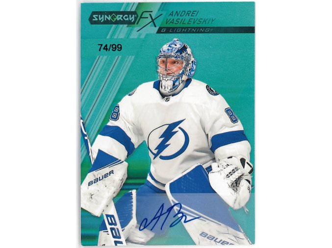 2020-21 Upper Deck Synergy FX Green Andrei Vasilevskiy Autograph /99