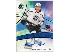 2020-21 Upper Deck SP Game Used Blue Autographs Authentic Rookies Mikey Anderson