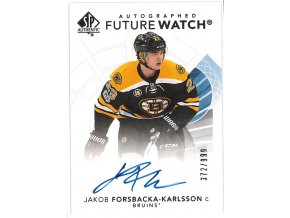 2017-18 SP Authentic Future Watch Autographed Jakob Forsbacka Karlsson /999