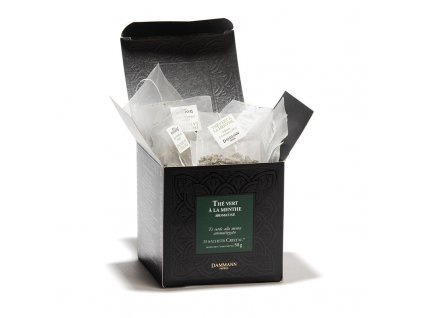 flavored mint green tea 25 sachets cristal