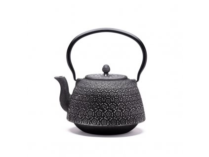 china cast iron teapot huashu 13 l black silver