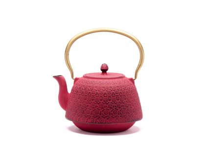 china cast iron teapot huashu 13 l red