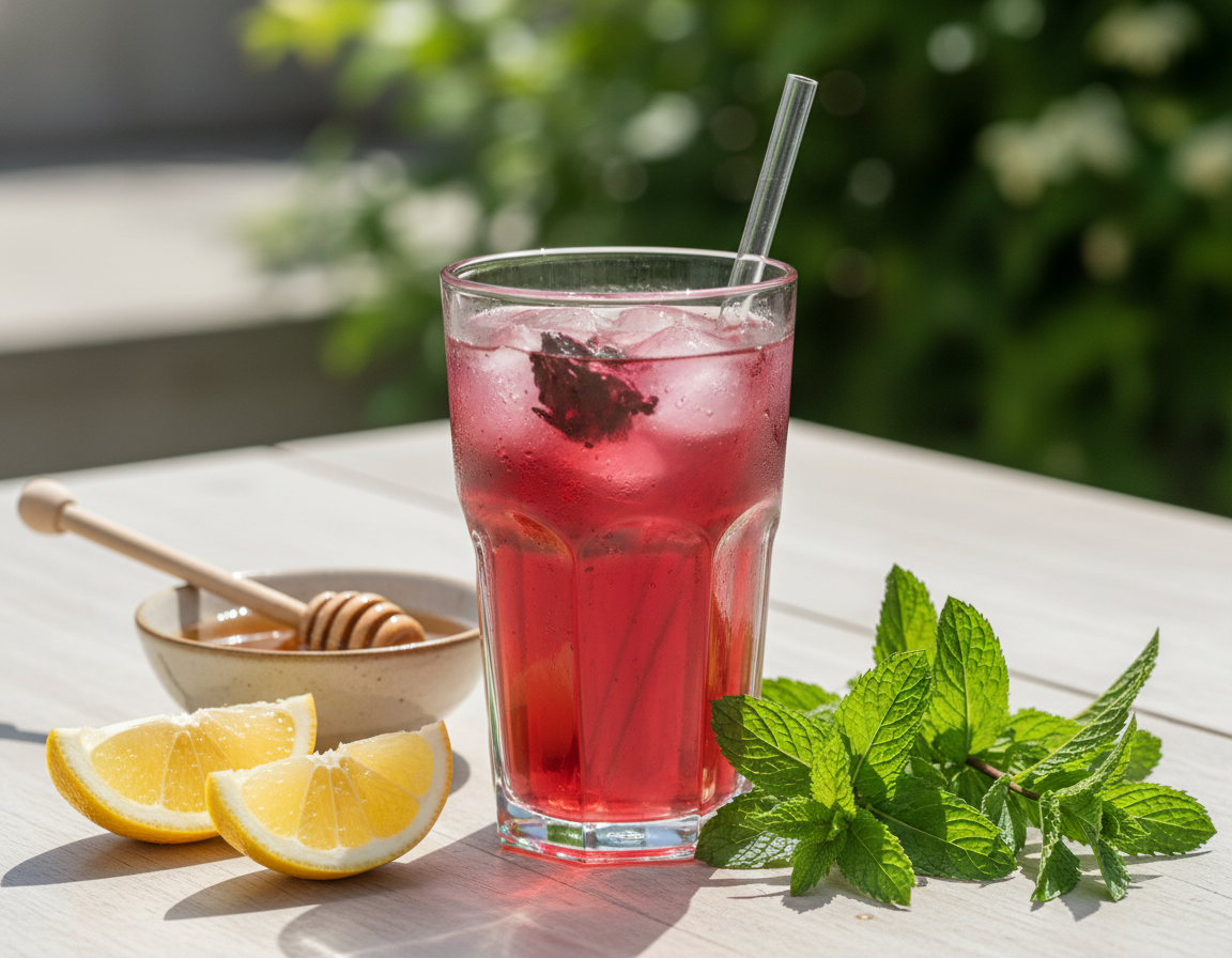 Úžasný ibiškový ice tea s čajem In The Mood