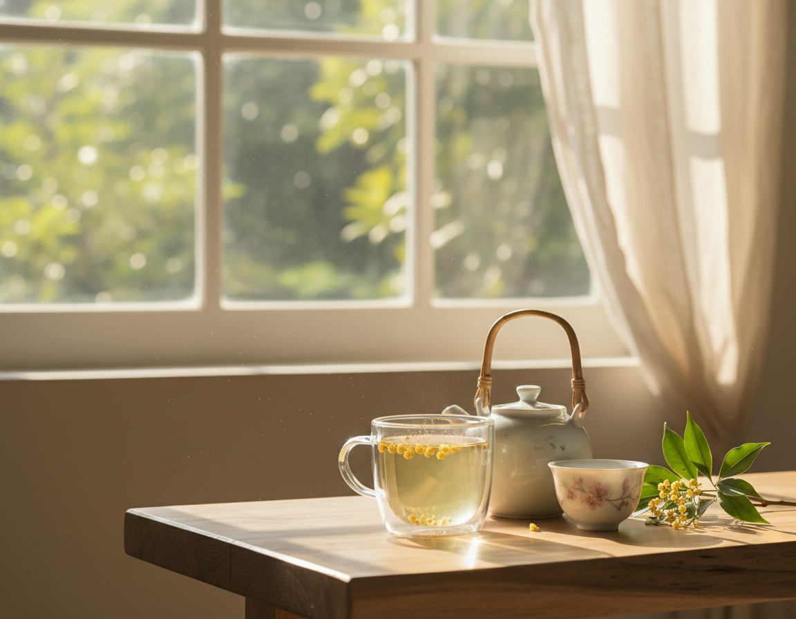 China Sweet Osmanthus Green Pekoe: Zelený čaj s květinovou harmonií