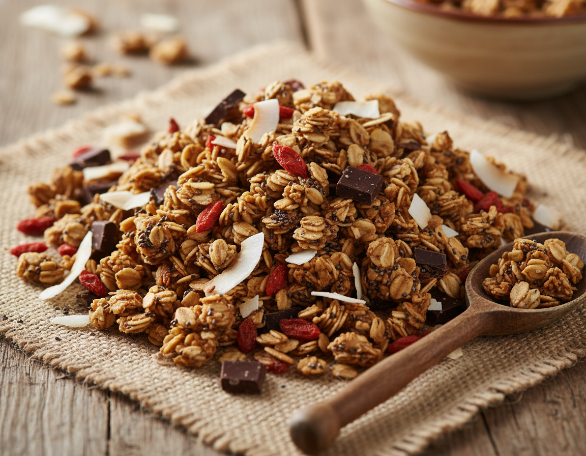 Domácí granola s chia a goji: Inspirace pro zdravá rána