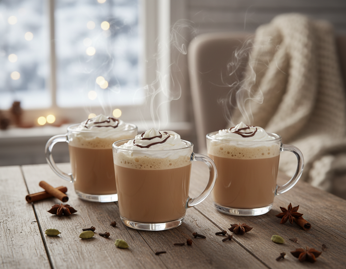 San Chai Latte - Zimní drink připravený z černého čaje