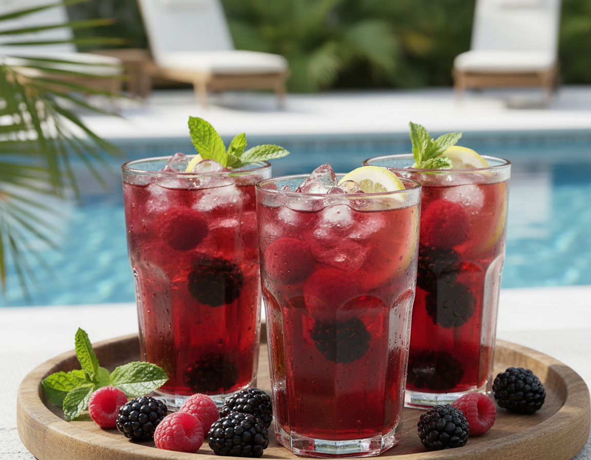 Malinovo-ostružinový ledový čaj - Skvělé osvěžení do horkých dnů