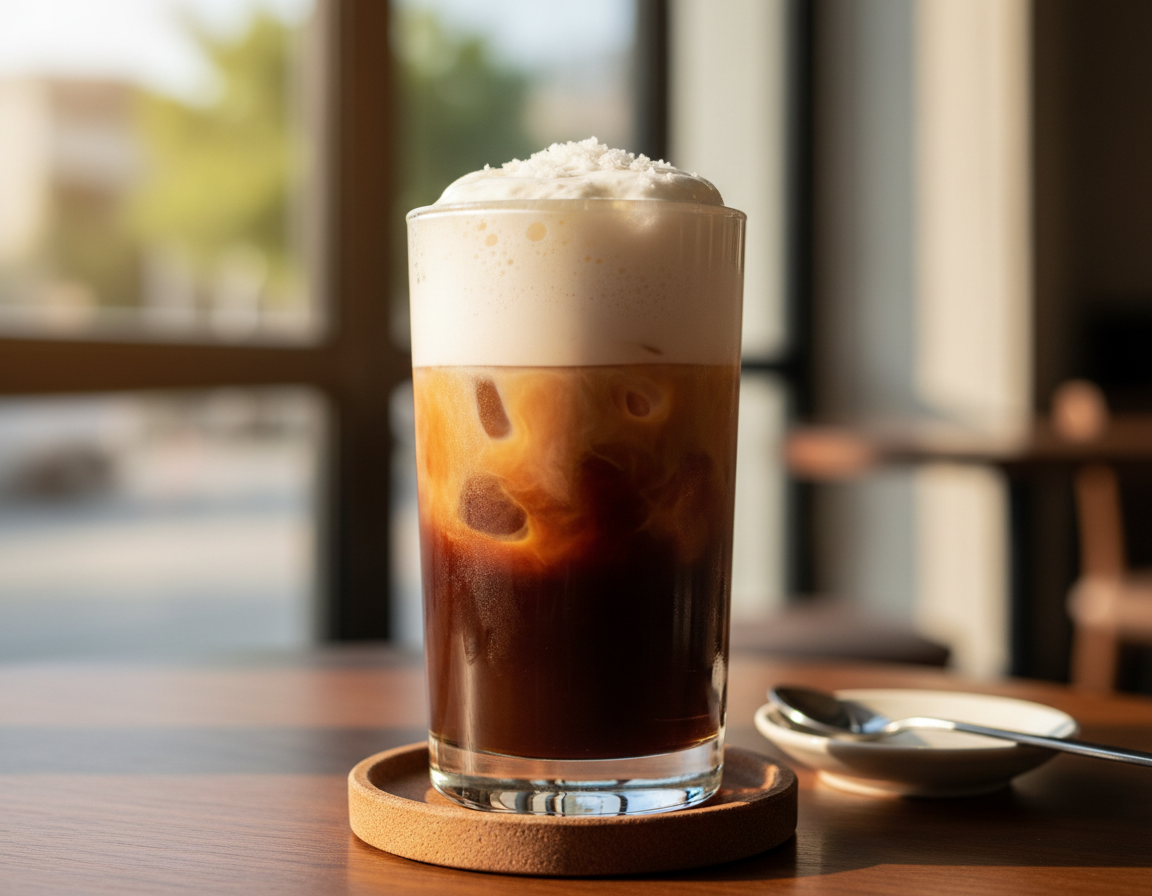 Vietnamská ledová káva se slanou pěnou