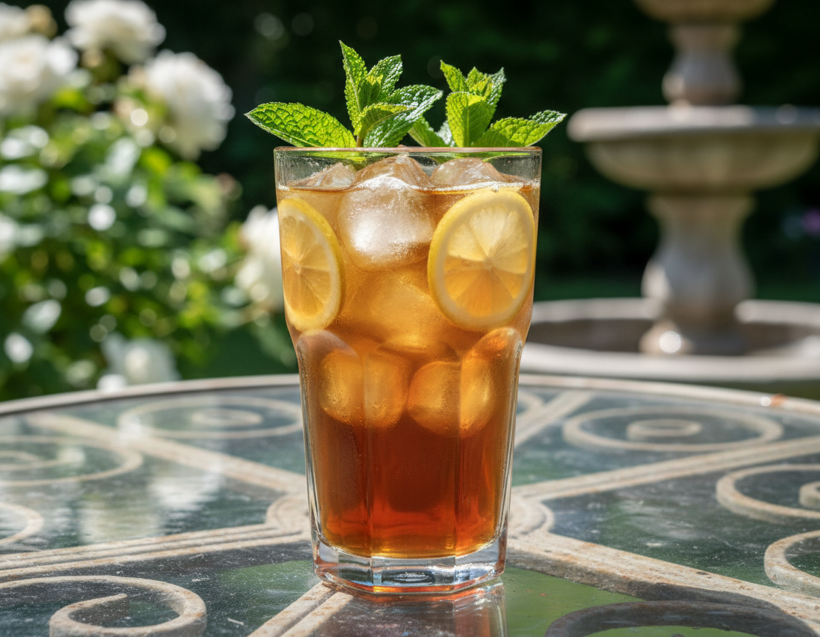 Výtečný ledový čaj Darjeeling se zázvorem