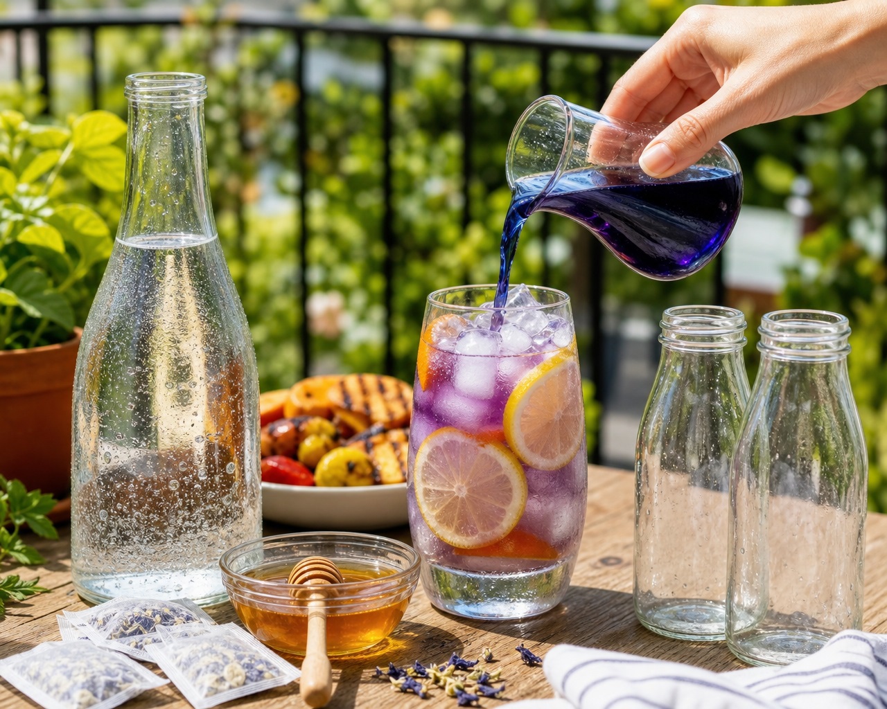 Modrý letní elixír: citrusová butterfly pea limonáda