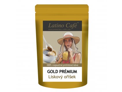 Káva Latino Café Instant GOLD Lískový oříšek