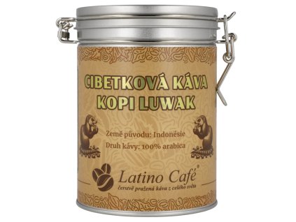 Cibetková káva Kopi Luwak v luxusní dóze