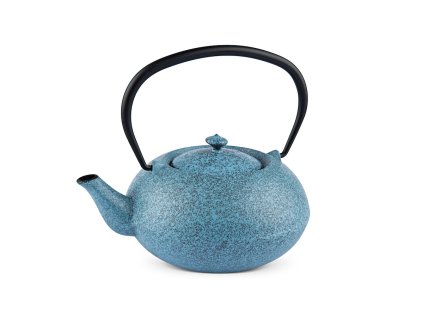 Japonská litinová konvice Kirei  modrá 1000ml s podložkou