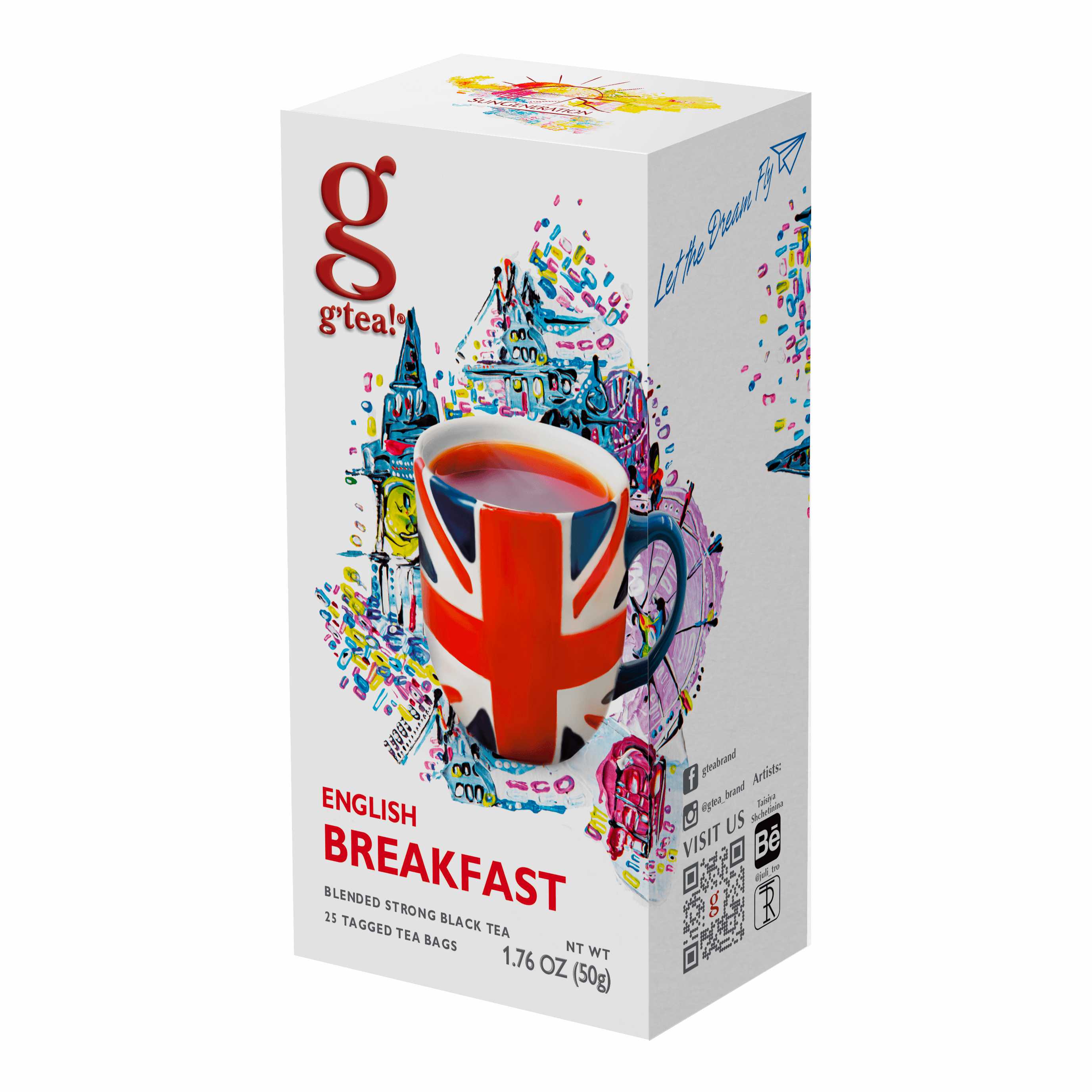 Levně G Tea Černý čaj English Breakfast - 25 sáčků
