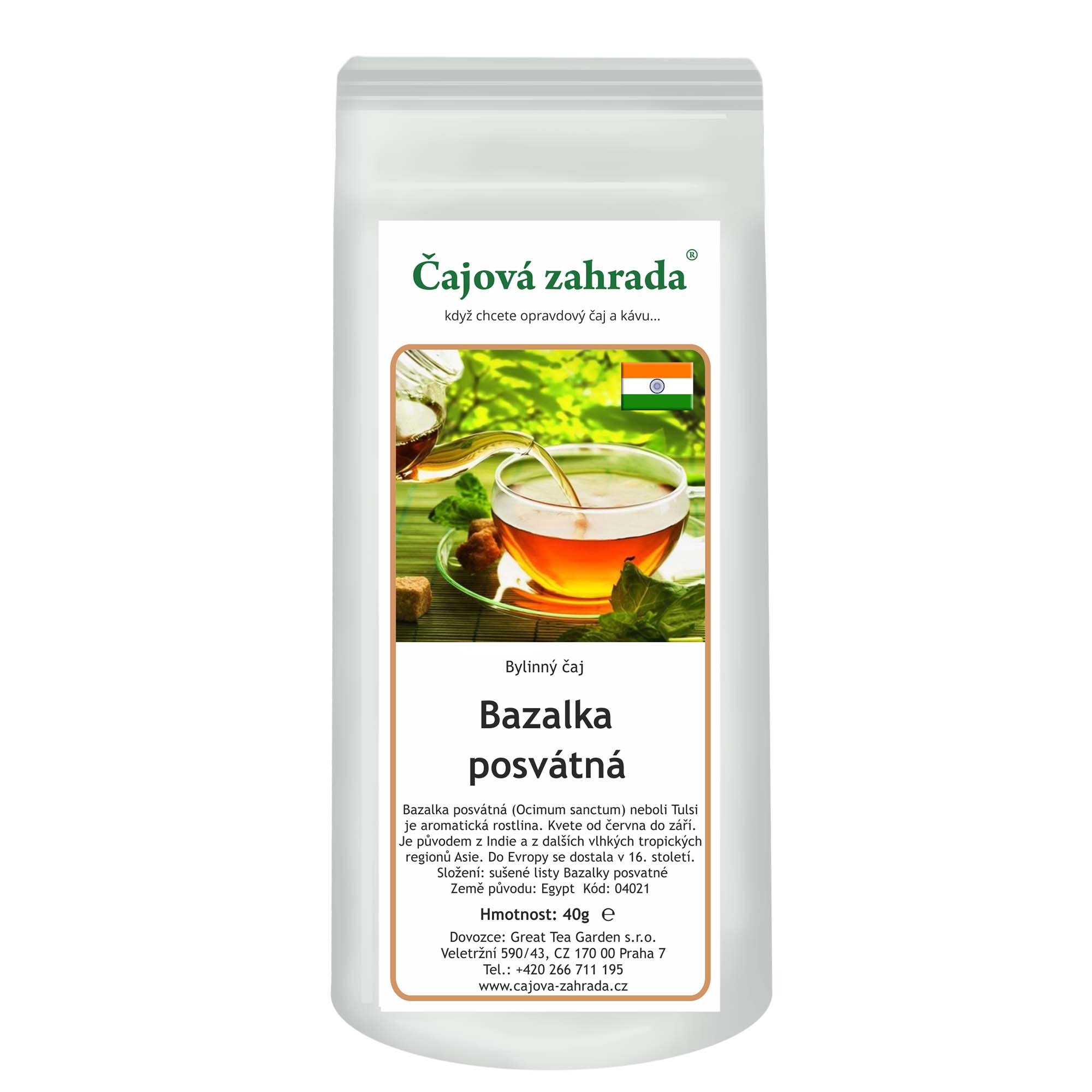 Levně Čajová zahrada Bazalka posvátná (Tulsi) - bylinný čaj