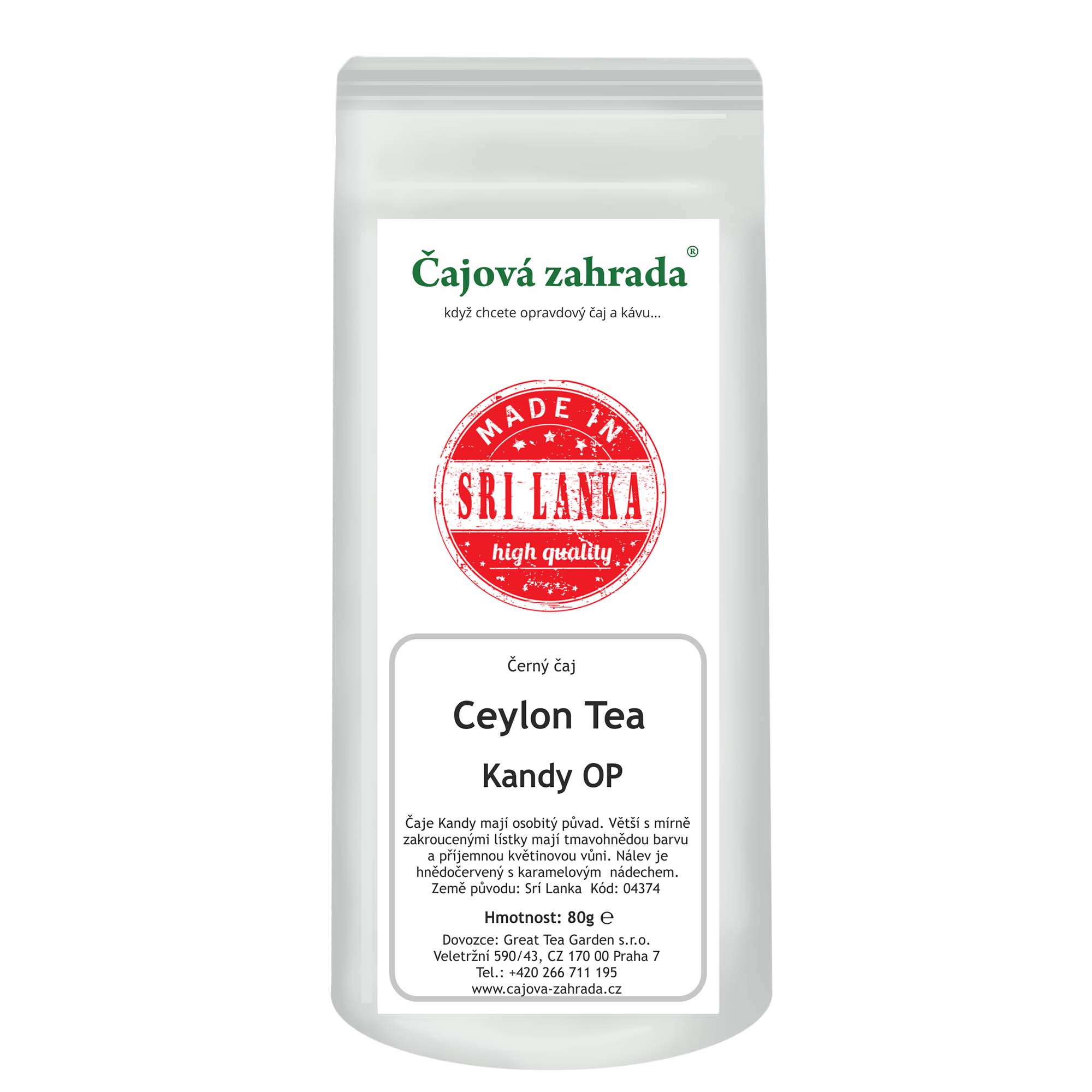 Levně Čajová zahrada Ceylon Kandy 80g - černý čaj