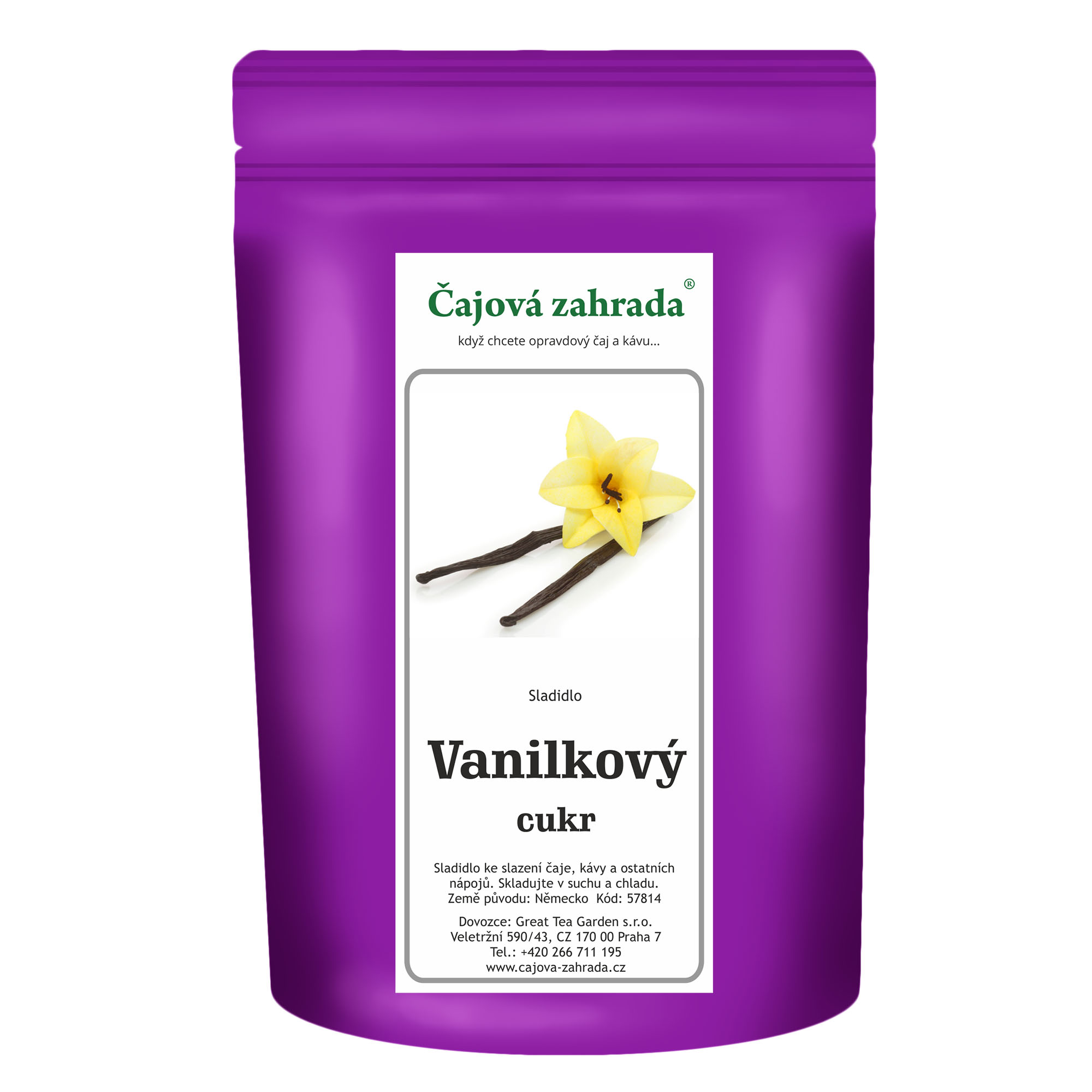 Vanilkový cukr – přírodní aroma Bourbon, 200 g