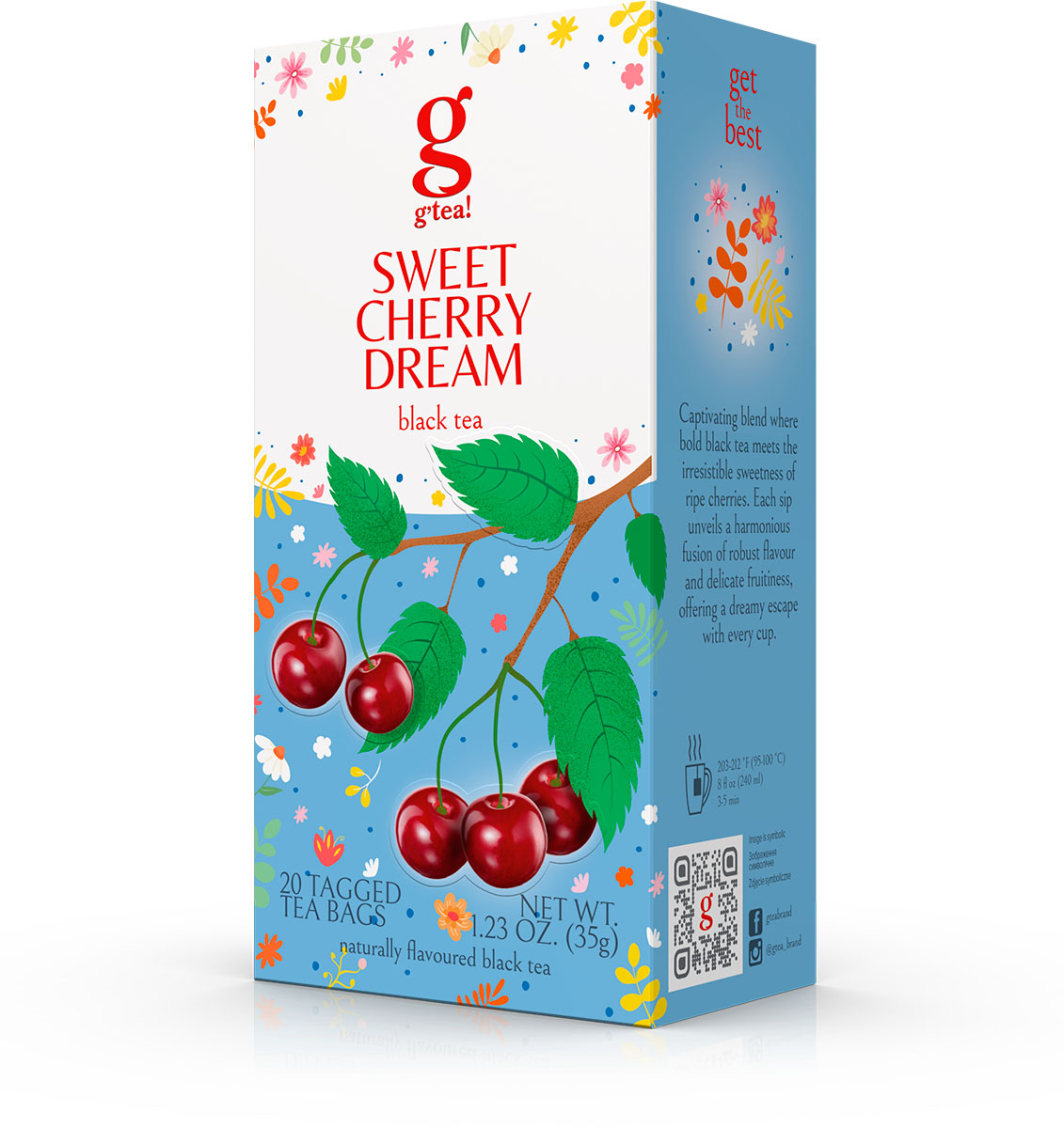 Sweet Cherry Dream – třešňový černý čaj, 20 sáčků (35 g ℮)