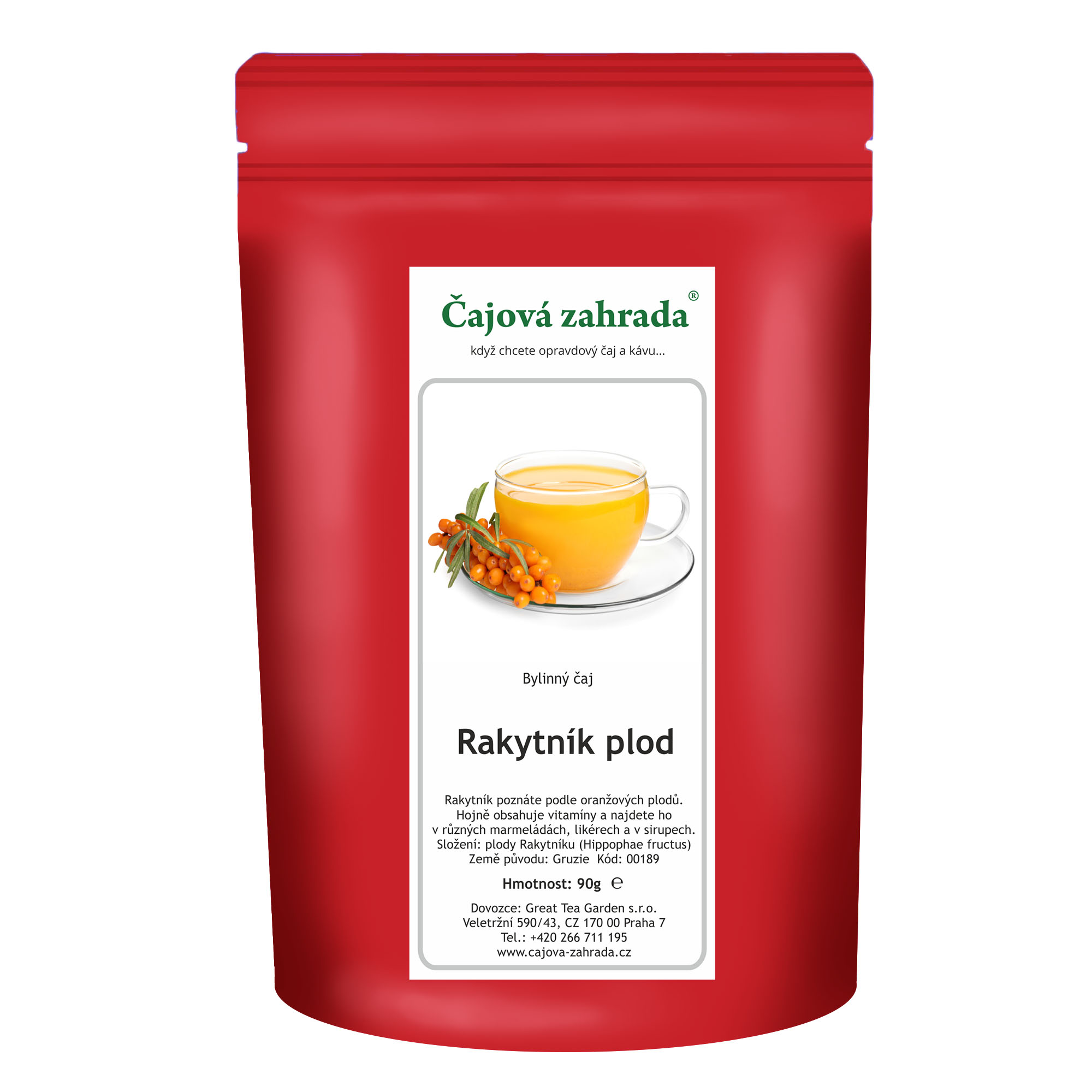 Rakytník plod – sušené plody na čaj 90 g ℮