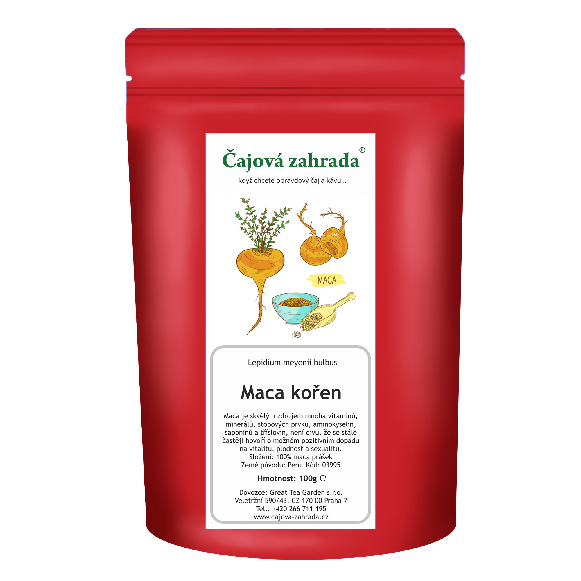 Maca kořen – prášek z Peru 100 g ℮