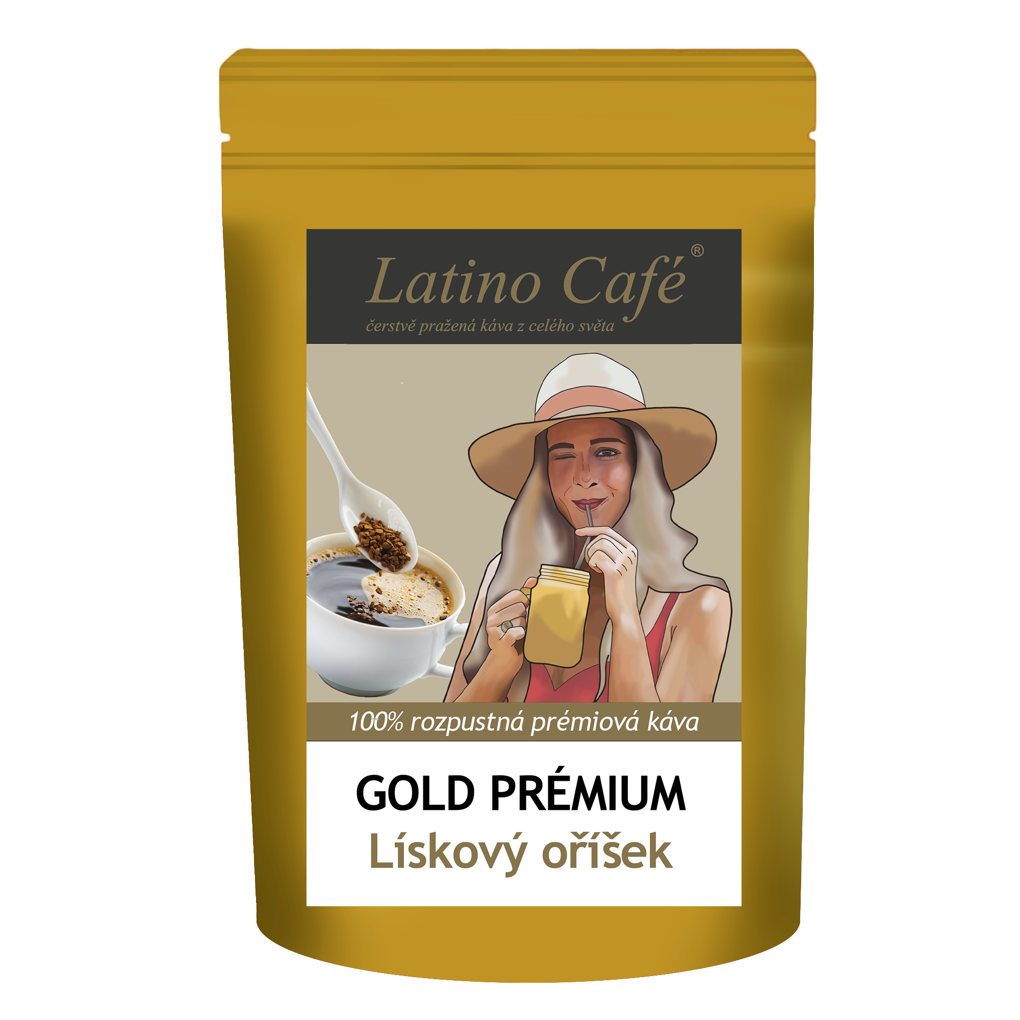 Levně Káva Latino Café Instant GOLD Lískový oříšek Varianta: Gold instant 100g